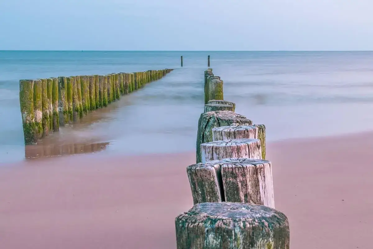 Dorset beach with wooden groynes — holiday let managed by Full Bed Hosts